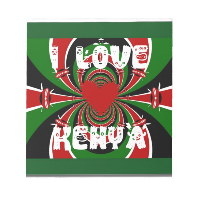 I Love Kenya Hakuna Matata Gifts Notepad (Front)