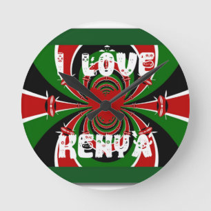 I Love Kenya Hakuna Matata Gifts Round Clock