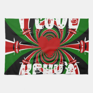 I Love Kenya Hakuna Matata Gifts Tea Towel