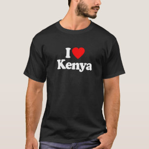 I Love Kenya Heart Funny T-Shirt