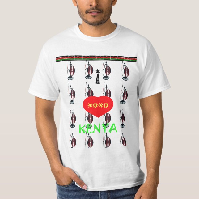 I love Kenya Maasai XOXO Hakuna Matata Zazzle T T-Shirt (Front)