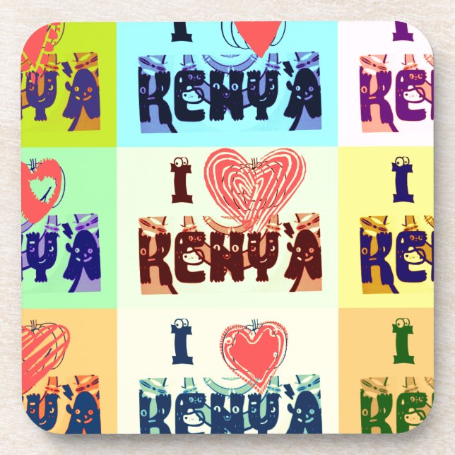 I love Kenya.png Coaster (Front)