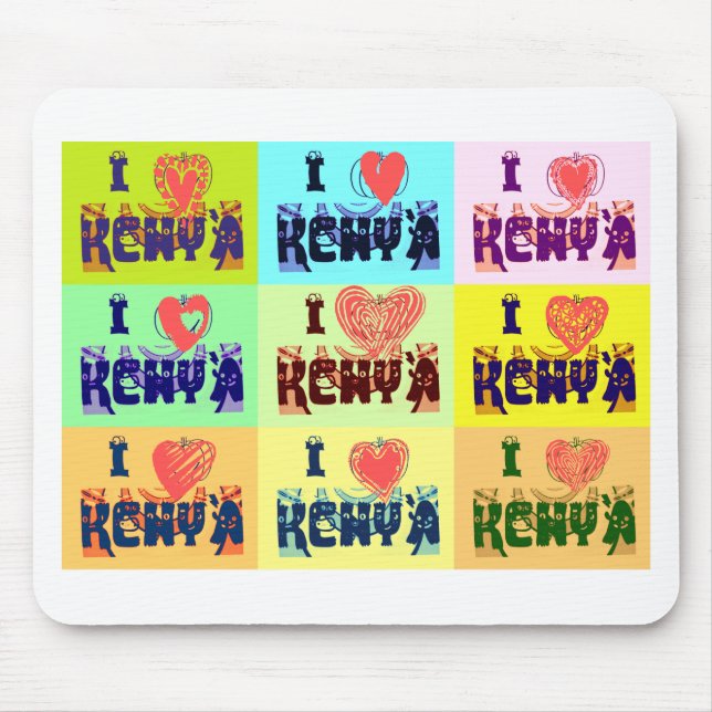 I love Kenya.png Mouse Pad (Front)