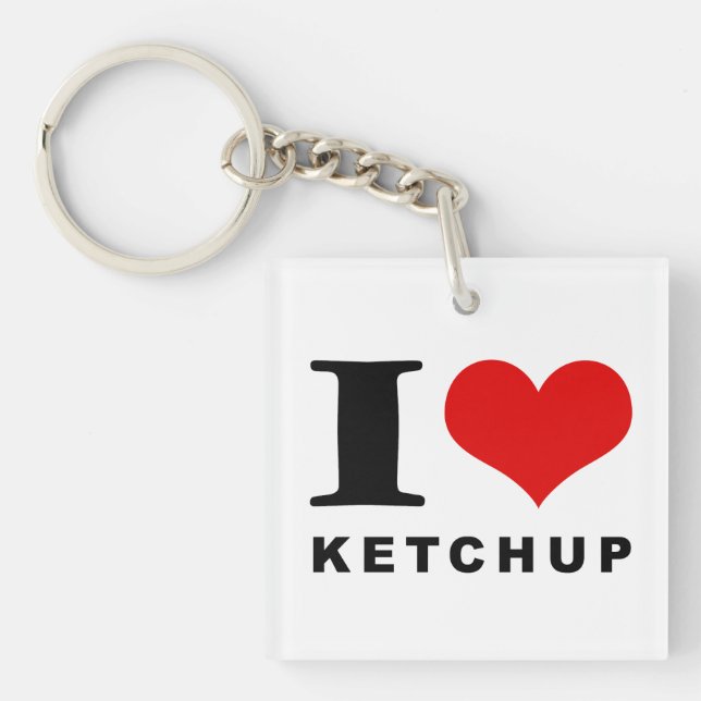 I love ketchup key ring (Front)
