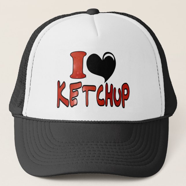 I Love Ketchup Trucker Hat (Front)