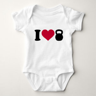 I love Kettlebell Baby Bodysuit