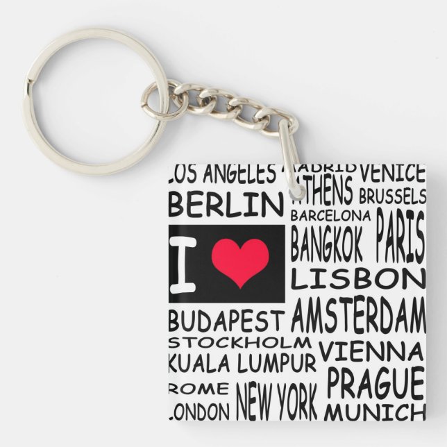 I love... key ring (Front)