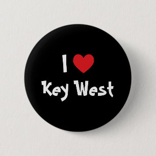 I Love Key West Florida 6 Cm Round Badge