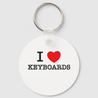 I Love Keyboards Key Ring