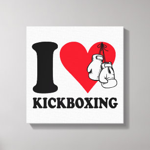 I love kickboxing canvas print