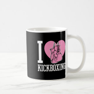 I Love Kickboxing Heart Funny Cute Boxing Martial Coffee Mug