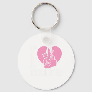 I Love Kickboxing Heart Funny Cute Boxing Martial  Key Ring
