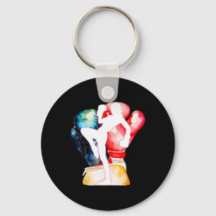 I Love Kickboxing Is Kickboxing Girl Is Woman Kick Key Ring