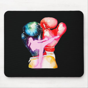 I Love Kickboxing Is Kickboxing Girl Is Woman Kick Mouse Pad