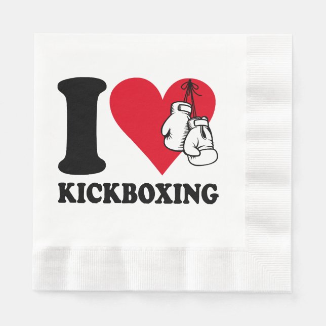 I love kickboxing napkin (Front)