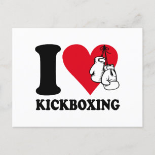 I love kickboxing postcard