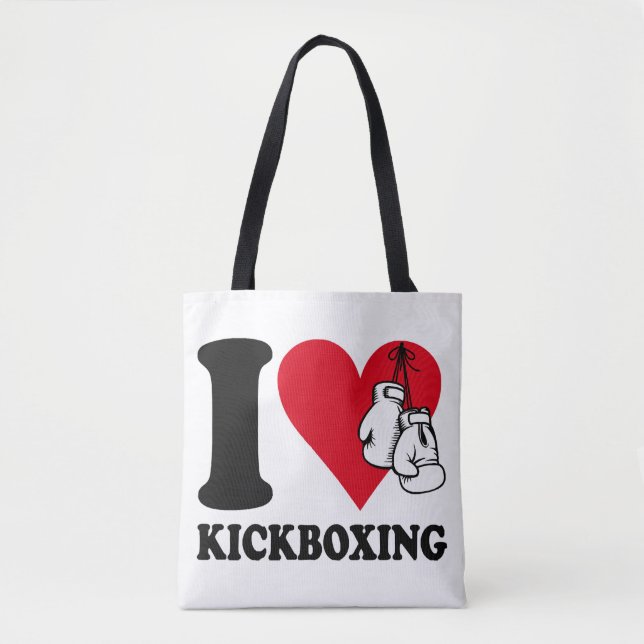 I love kickboxing tote bag (Front)
