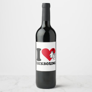 I love kickboxing wine label