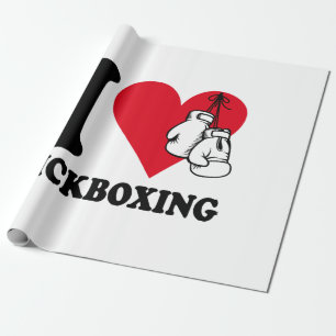 I love kickboxing wrapping paper