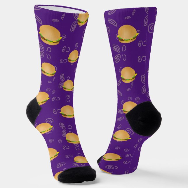 I Love Kiddie Cheeseburgers Socks (Angled)