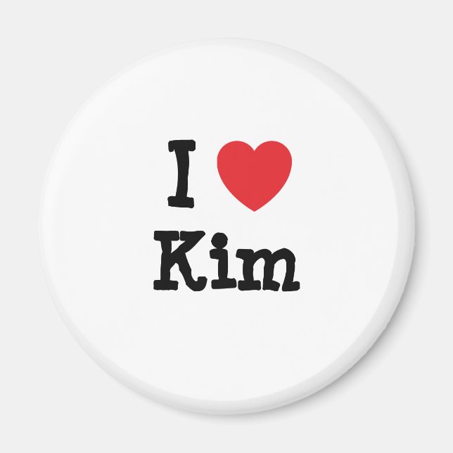 I love Kim heart T-Shirt Magnet (Front)