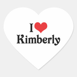 I Love Kimberly Heart Sticker