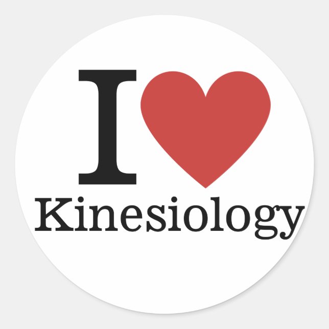 I ❤️ Love Kinesiology for Students/Faculty Classic Round Sticker (Front)