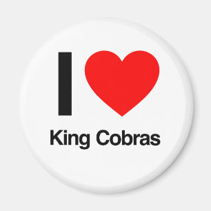 i love king cobras magnet