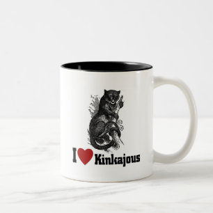 I Love Kinkajous Two-Tone Coffee Mug