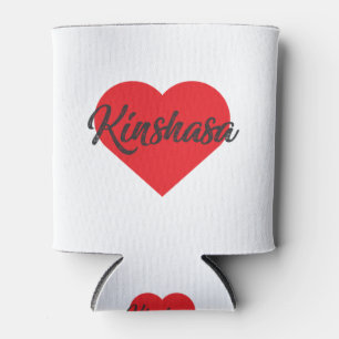 I Love Kinshasa - Democratic Republic of the Congo Can Cooler