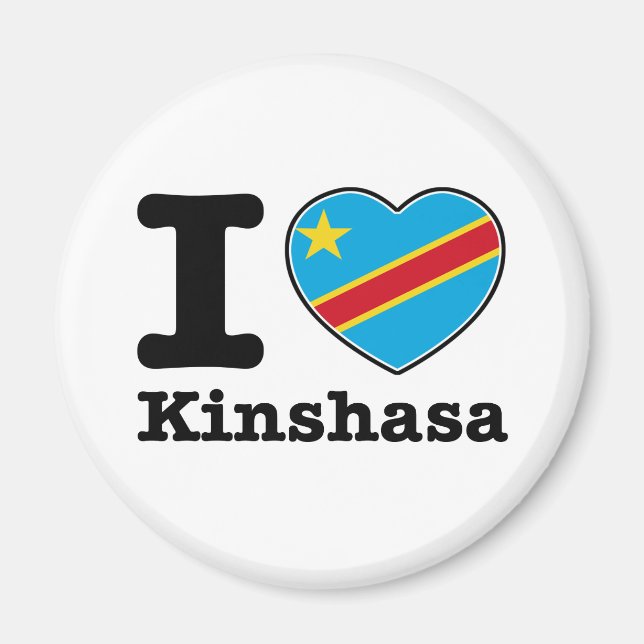 I love Kinshasa Magnet (Front)