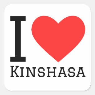 I love Kinshasa  Square Sticker