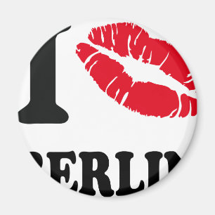 I love kiss heart BERLIN Magnet