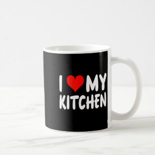 I Love Kitchen - Heart - Funny Cute Cook Remodel C Coffee Mug