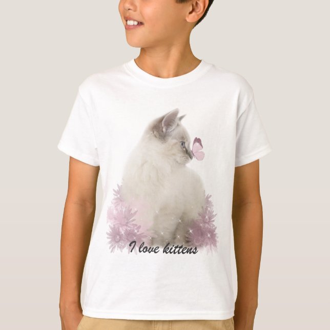 I love kittens t shirt (Front)