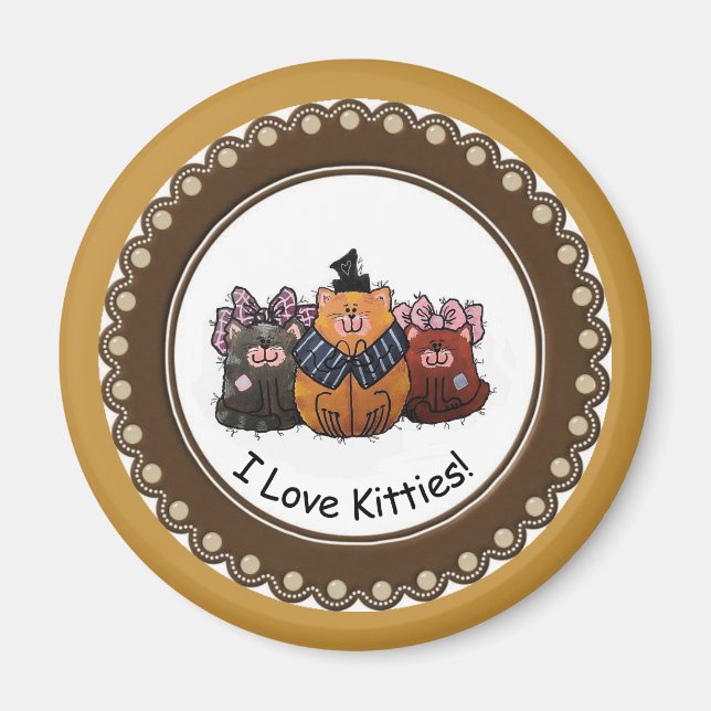 I Love Kitties Magnet (Front)