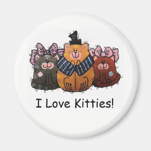 I Love Kitties Magnet