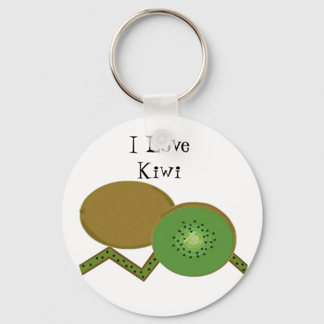 I Love Kiwi Key Ring (Front)