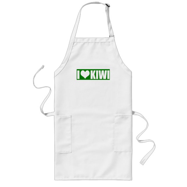 I love kiwi  long apron (Front)