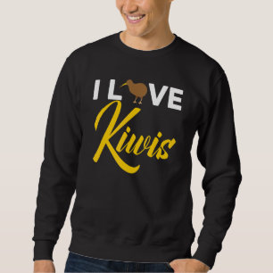 I Love Kiwis New Zealand Kiwi Bird Birdwatching Sweatshirt