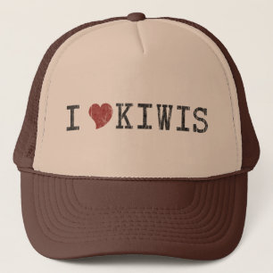 I Love Kiwis Vintage Retro Hat