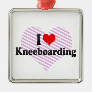 I love Kneeboarding Metal Ornament