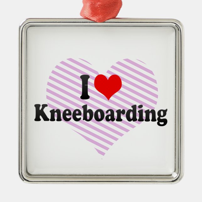 I love Kneeboarding Metal Ornament (Front)