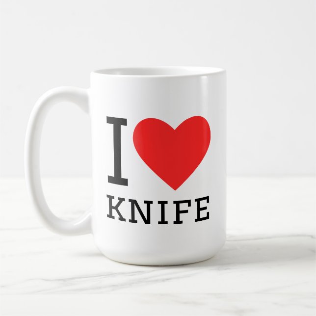 I love knife coffee mug (Left)