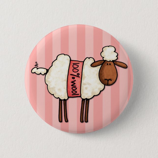 i love knitting 6 cm round badge (Front)