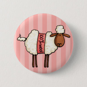 i love knitting 6 cm round badge