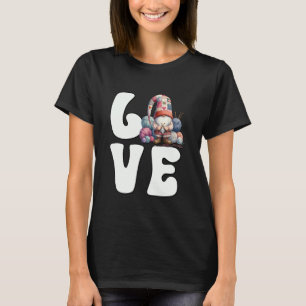 I Love Knitting Gnome Graphic For Knitters And Cro T-Shirt