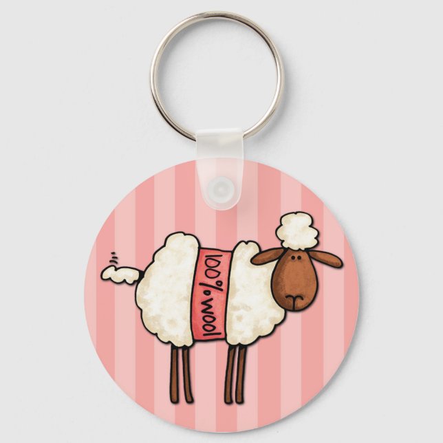 i love knitting key ring (Front)