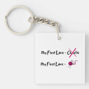 I love Knitting Key Ring