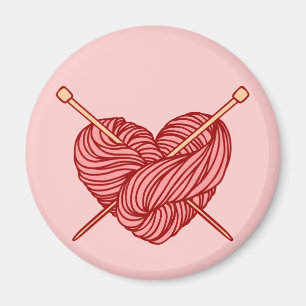 I Love Knitting Magnet